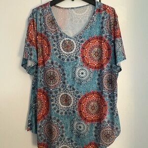 Women's Multicolor Mandala Print Top